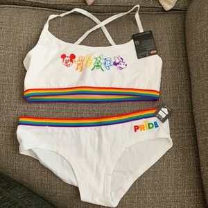 Disney pride bralette and underwear